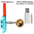 thumbnail image 1 of GOBAIT Big Fishing Light Stick Bell Clip Rod Luminous LED CR425 3.6V Battery USB Charge Night Bright Fish Bite Alarm Flash Lamp, 1 of 10