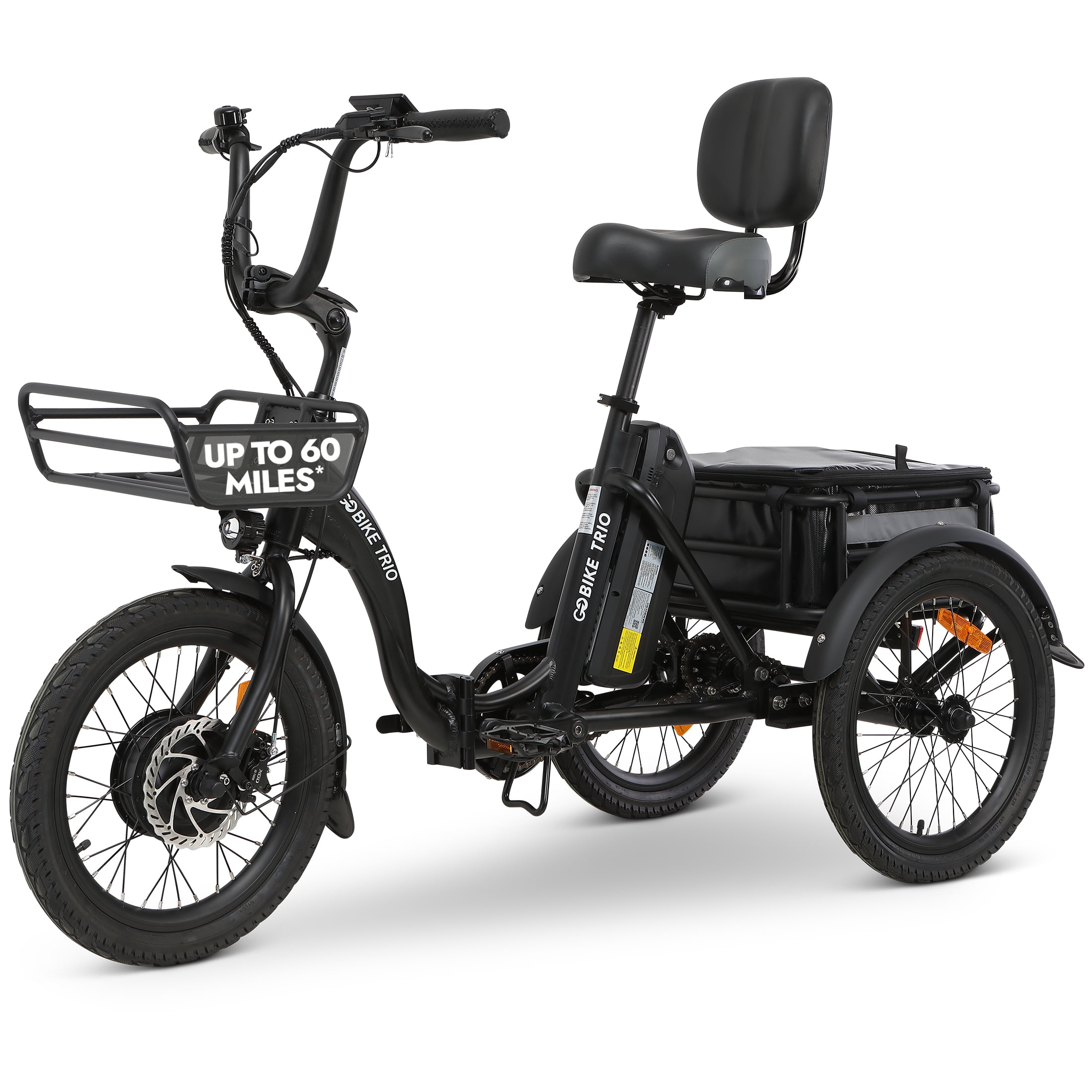 GOBIKE Trio Crossover Electric Bike Electric Tricycle for Adults 3 Wheel Bicicleta Electrica para Adultos