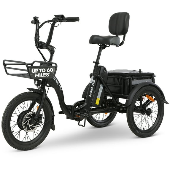 GOBIKE Trio Crossover Electric Bike, Electric Tricycle for Adults, 3 Wheel Bicicleta Electrica para Adultos