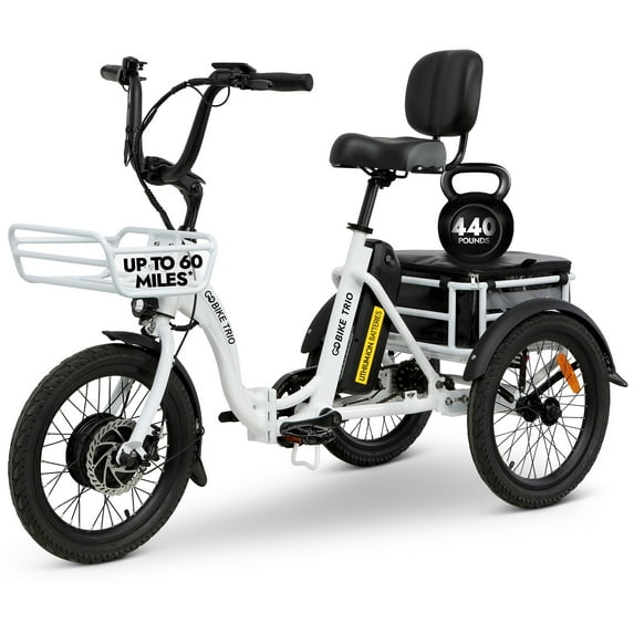 GOBIKE Trio Crossover Electric Bike, Electric Tricycle for Adults, 3 Wheel Bicicleta Electrica para Adultos