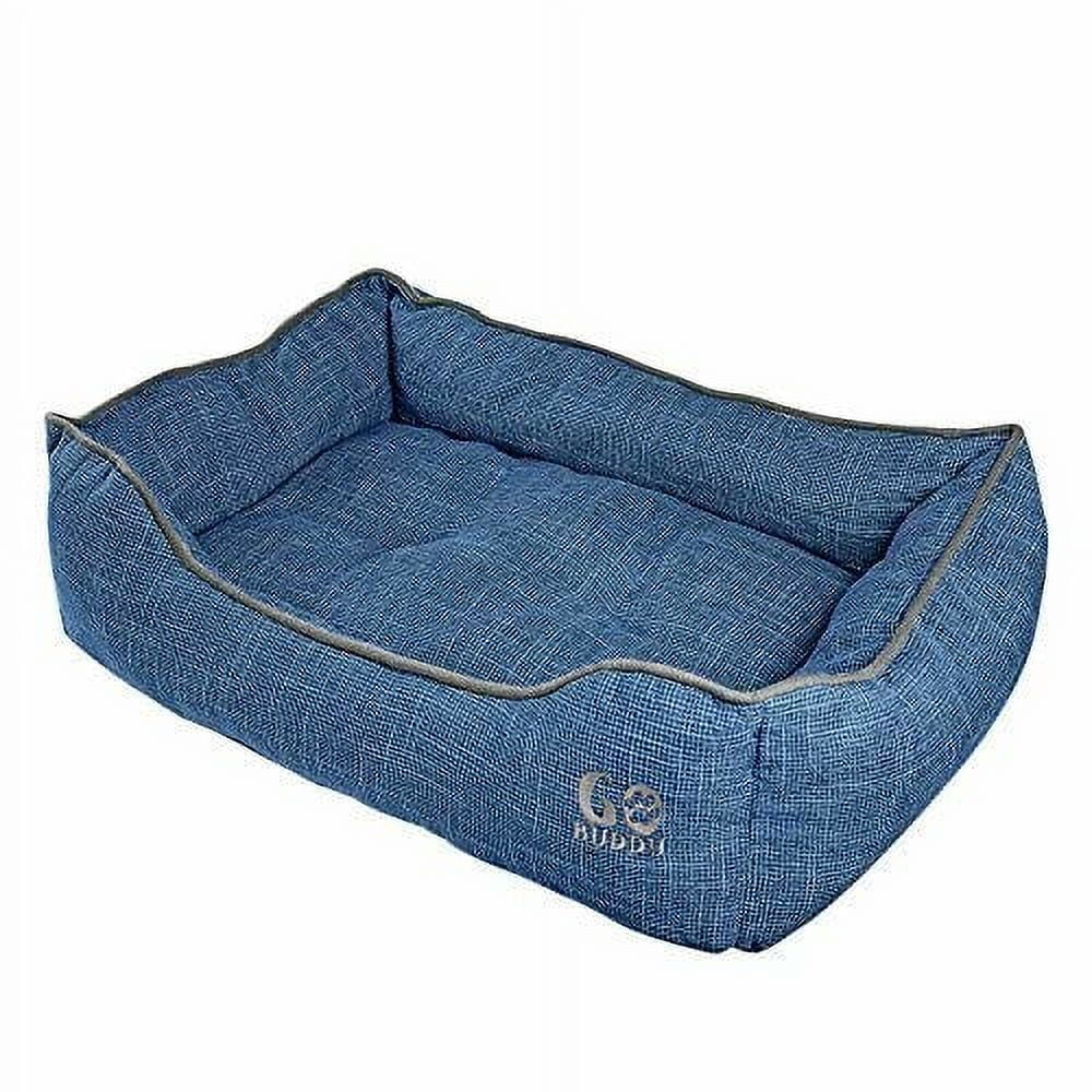 GOBUDDY Square Pet Bed for Cats & Dogs Ultra Soft & Comfortable