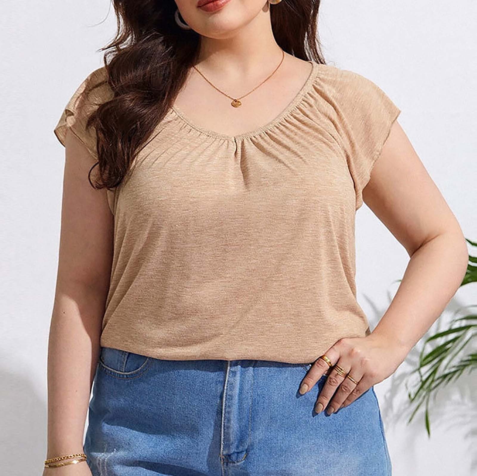 GOBUQIRAN Dirt Cheap Summer Tops for Women 2024 Trendy Cotton Shirts