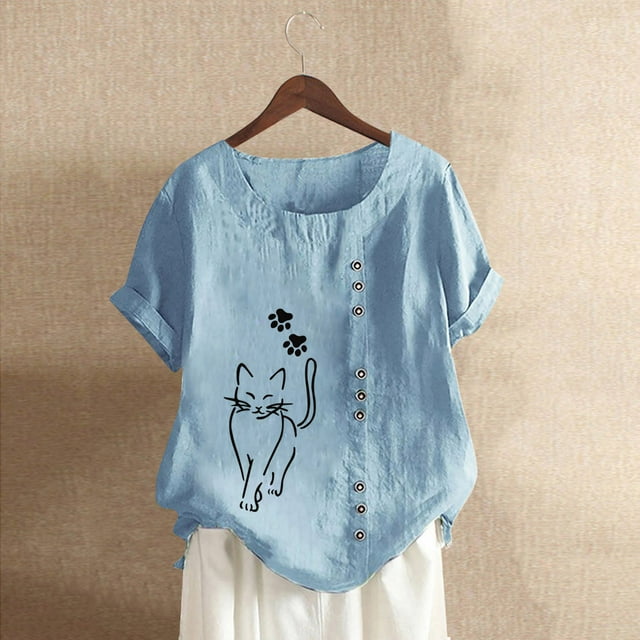 GOBUQIRAN Walmart Week Deals My Orders Womens Summer Tops Oversized