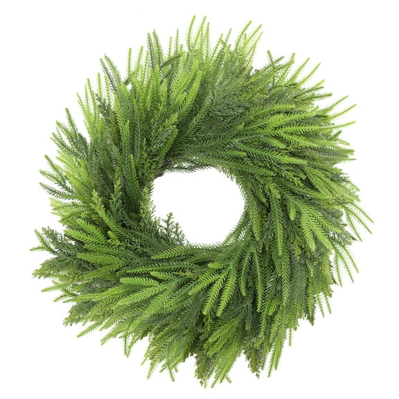 GOBWCOT 19.6"Artificial Christmas norfolk pine garland Real touch wreath Christmas wreaths for front door