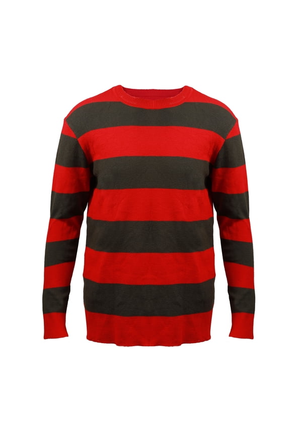 Freddy Sweater Striped Red and black striped knit sweater Jumper Sweater Knitted Halloween Fancy Sweater For Men and Women