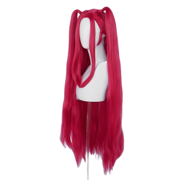 GOBWCOT Halloween Long Straight Hair Accessory for Women (Pink)