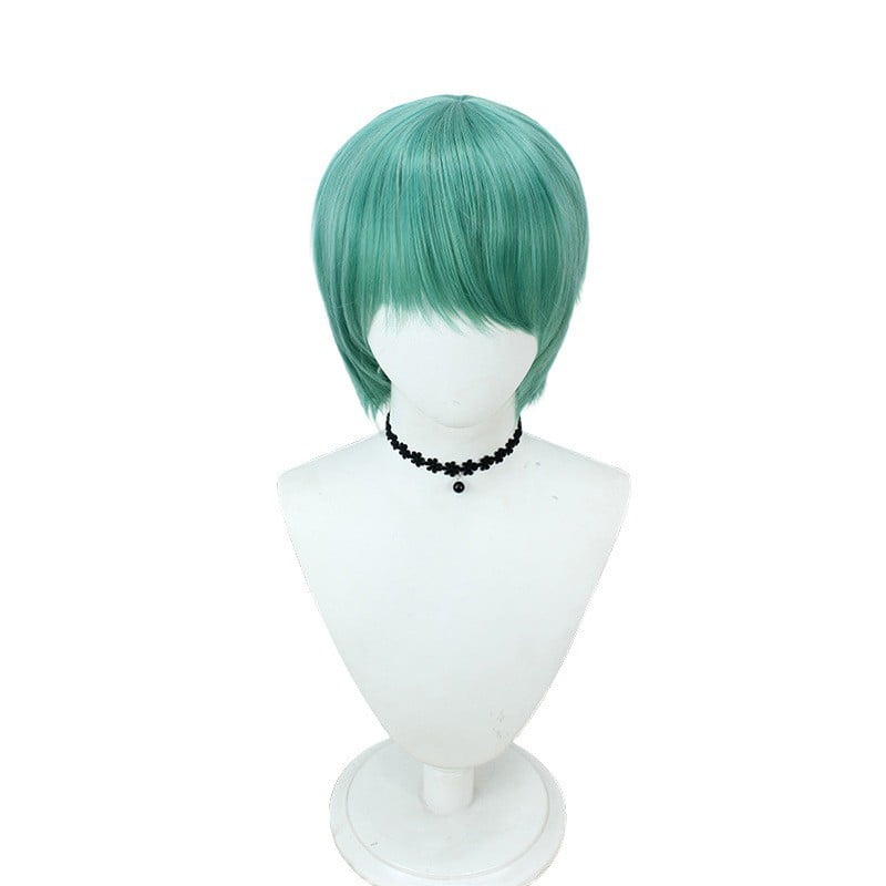 GOBWCOT Men Wigs Anime Wig Halloween Outfits Hair (Green, Short)