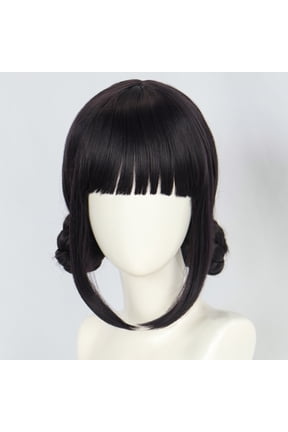 Short Black Wig Halloween Anime Character Headband Bangs Anime Character Party Wig Halloween Props