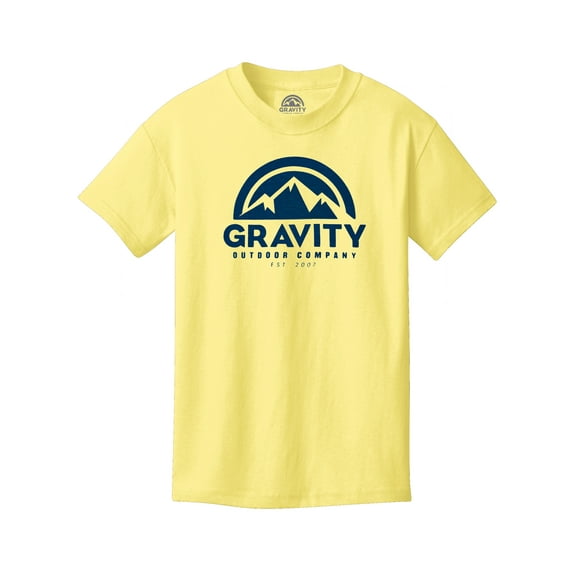 GOC Water-Based Kids Cotton T-Shirt - Yellow/Navy Ink - X-Large