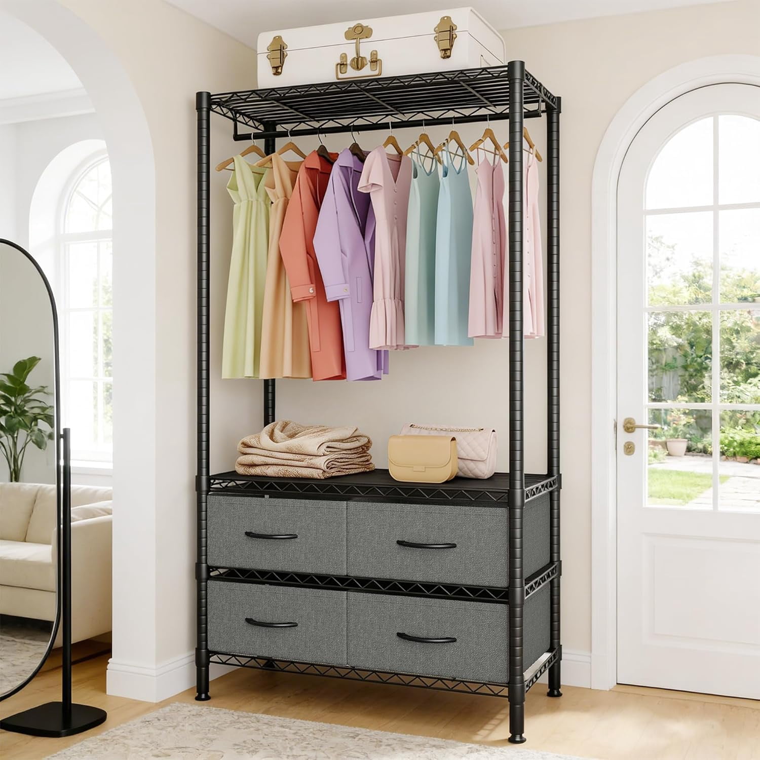 walmart dress rack Clothes Racks with Drawers for Home Storage and Organization Size:EU 44.5 / US 11.5 7 MEXICO MI AMOR Hupom, Womens Dress Pants, Better homes Apparel Display and Storage
