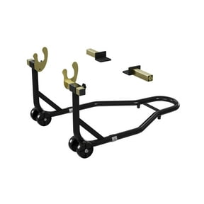 GOCAPTAIN Motorcycle Stand Lift, 450 lbs Capacity, Adjustable U & L Swingarm Spool, Steel Frame, Ideal for Motorcycle Maintenance & Repair – Rear Brackets, Black