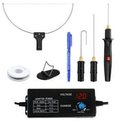 GOCHANGE 4 in 1 Foam Cutter Set with Digital Voltage Controller, Electric Cutting Machine Pen Tools Kit, 100-240V /18W Styrofoam Cutting Pen with Electronic Voltage Transformer Adaptor