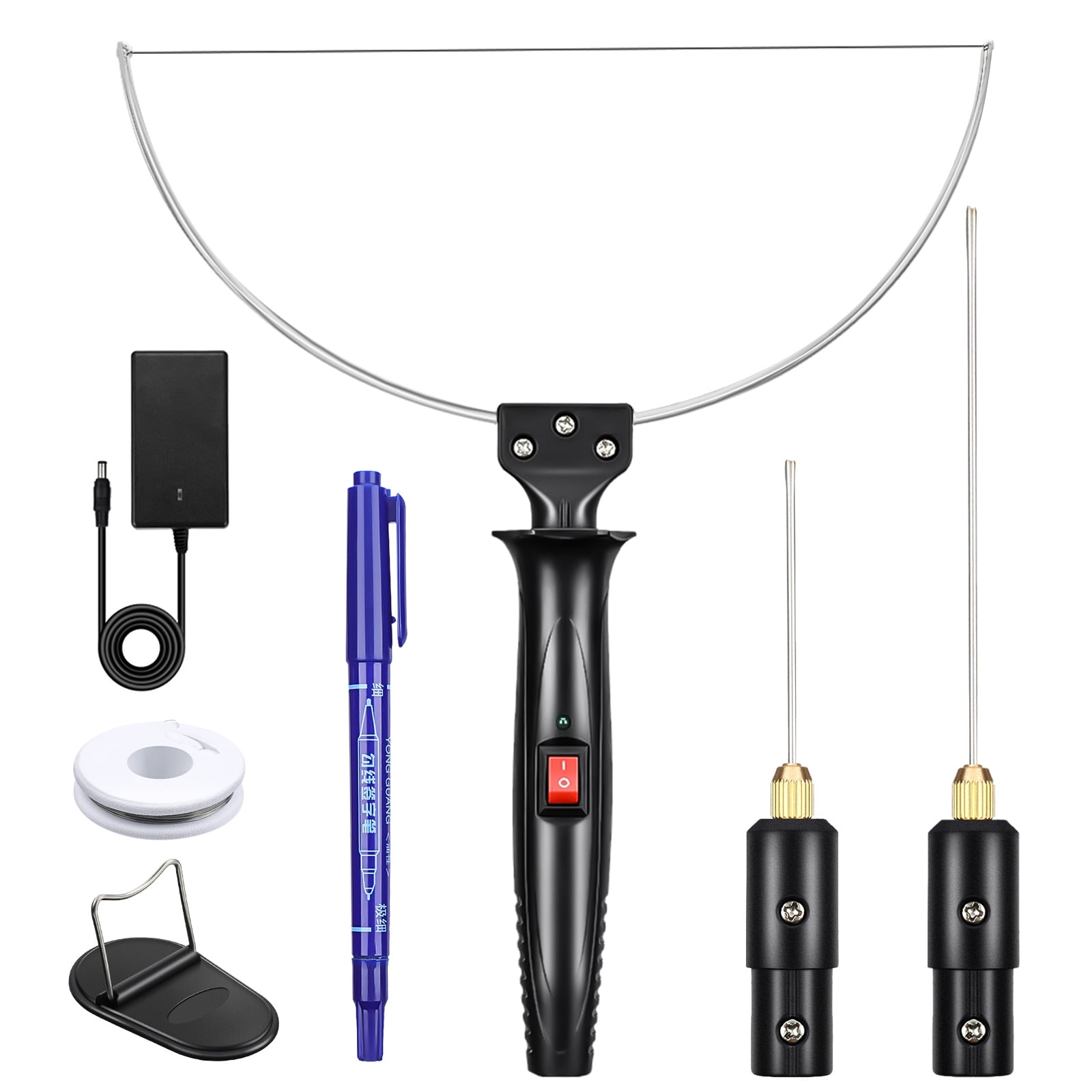 4 in 1 Hot Wire Styrofoam Cutter (Black-24W) Hot Wire Foam Cutting Kit,  Electric Carving Tool Transformer Adaptor