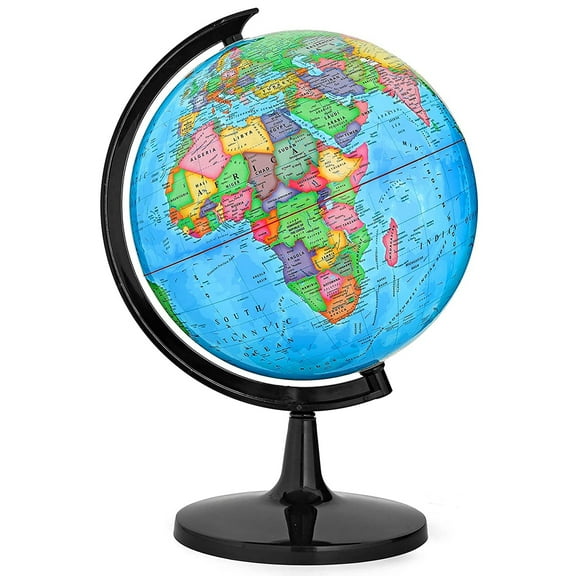 GOCHANGE World Globe with Stand, 13" Geography Educational Globe for Students & Teachers, Full Length 19.7 inch 360 Globe for Age 8+ Children's Educational Tools & Desk Decorations & Gifts