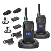 GOCOM 32-Channel Two Way Radio with Full Accessories, GD800, Black, 2 Pack