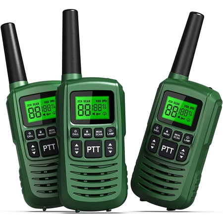 GOCOM G2 FRS Walkie Talkies for Kids & Adults IPX4 Waterproof Long Range Two Way Radios (G2 3pack)