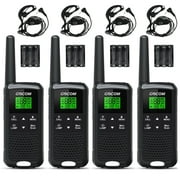 GOCOM G200 Walkie Talkies for Adults 4pk with Two Way Radios, Rechargeable Long Range ,with LED Light,22 FRS Channels,10 Weather Channels