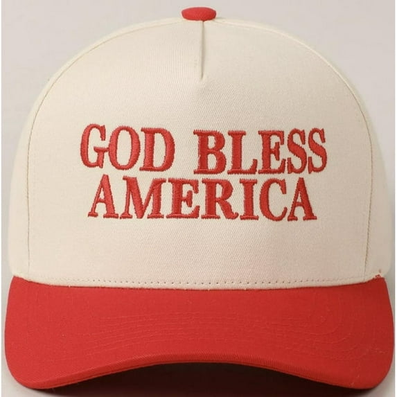 GOD BLESS AMERICA Hat, Patriotic Embroidered Adjustable Baseball Cap for Men and Women, Perfect for 4th of July, Independence Day, Outdoor Events, Festivals and Everyday Wear