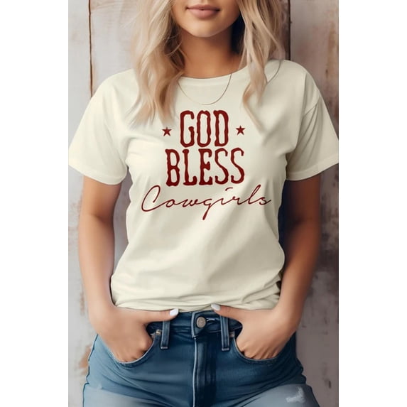 GOD Bless Cowgirls Western Graphic Tee