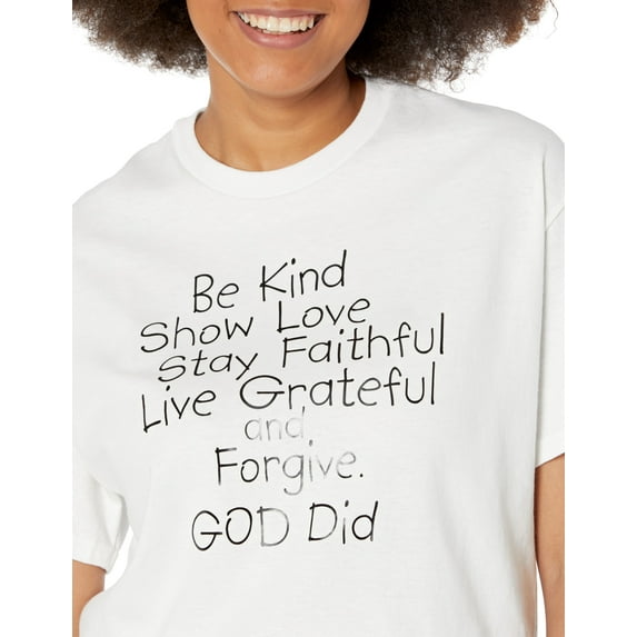 GOD Did T- shirt, White, Extra Large