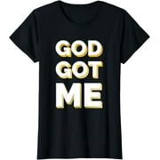GOD GOT ME monogrammed, round-neck short-sleeved T-shirt for men and women