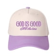thumbnail image 1 of GOD IS GOOD All The Time Embroidered Trucker Hat - Inspirational Christian Cap for Women, Cute Faith-Based Fashion,1 pcs,Purple, 1 of 5