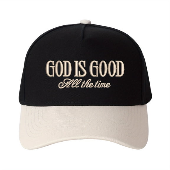 GOD IS GOOD All The Time Embroidered Trucker Hat - Inspirational Christian Cap for Women, Cute Faith-Based Fashion