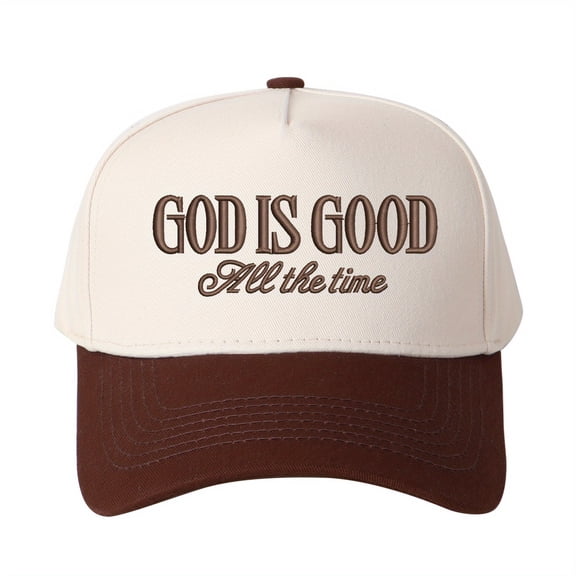 GOD IS GOOD All The Time Embroidered Trucker Hat - Inspirational Christian Cap for Women, Cute Faith-Based Fashion
