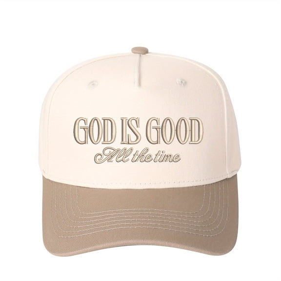 GOD IS GOOD All The Time Embroidered Trucker Hat - Inspirational Christian Cap for Women, Cute Faith-Based Fashion