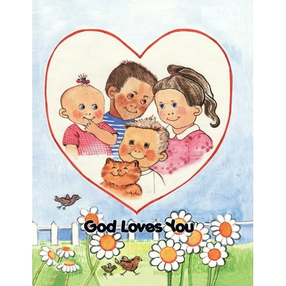 GOD LOVES YOU, children's colouring book, (Paperback)