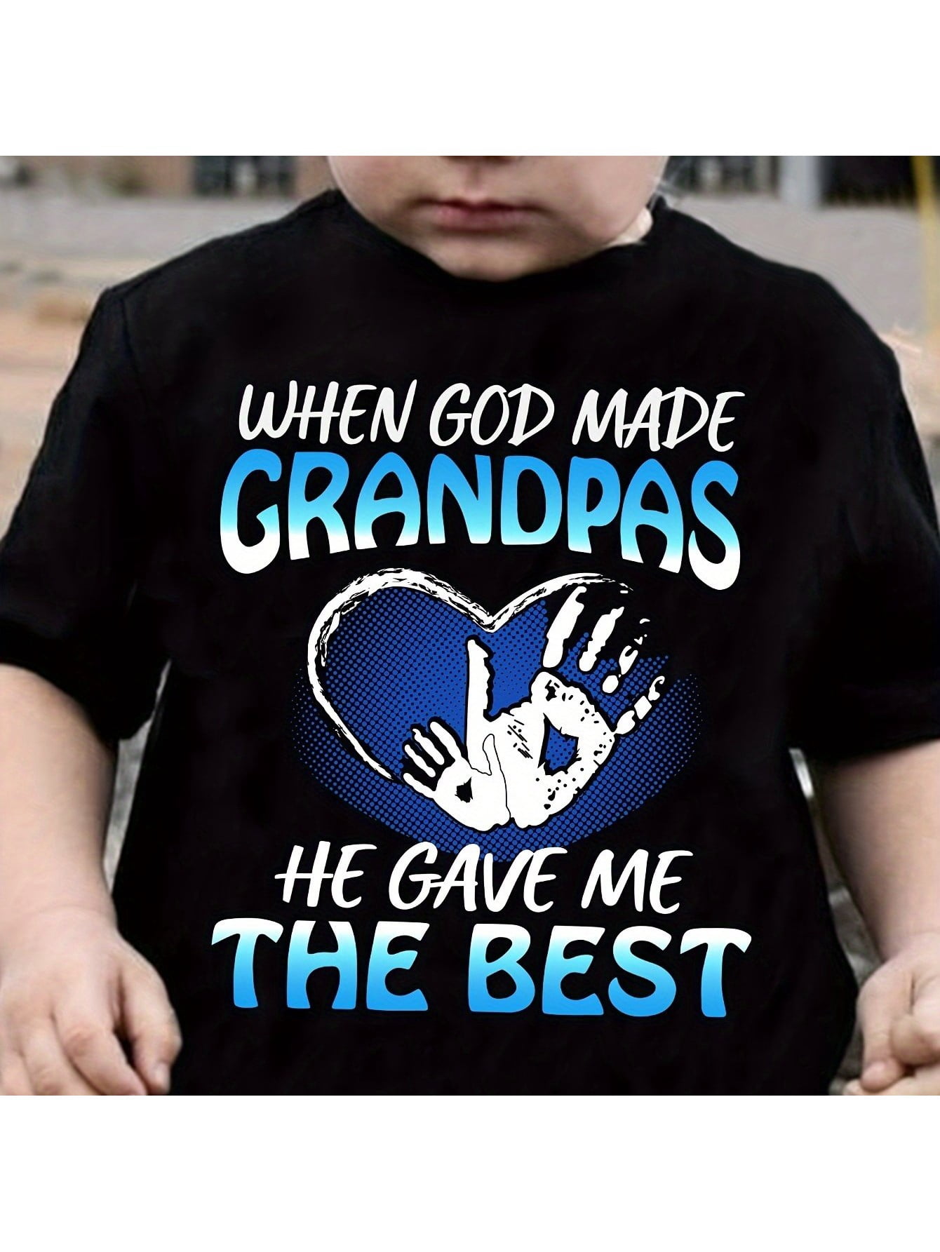 WHEN GOD MADE GRANDPAS HE GAVE ME THE BEST Love Parent- Palm Print Boys ...
