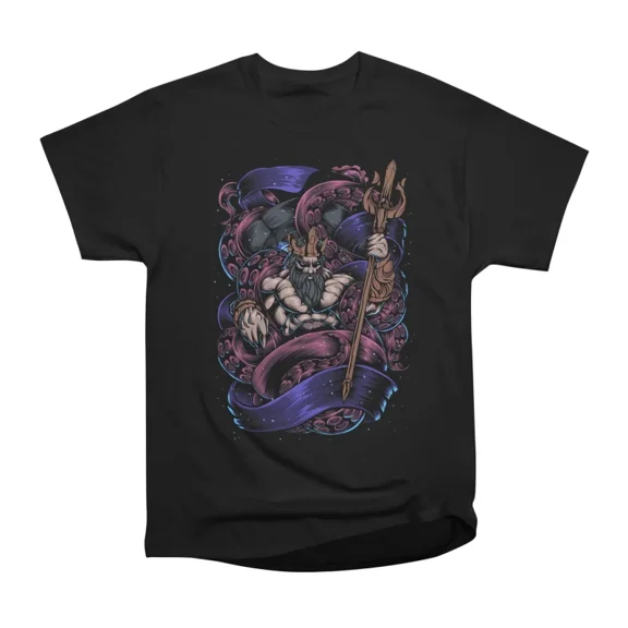 GOD POSEIDON T-Shirt Tee Gift For Him Merch For Her Apparel For Friend