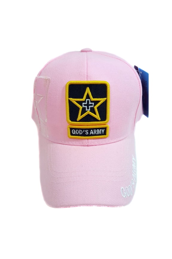 GOD'S ARMY Baseball Christian Baseball Hat Cap (Pink)