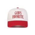 thumbnail image 1 of GOD'S FAVORITE Embroidered Trucker Hat, Adjustable Snapback Baseball Cap for Men and Women, Statement Hat with Bold Lettering, Perfect Gift for Friends, Streetwear and Casual Outfits, 1 of 5