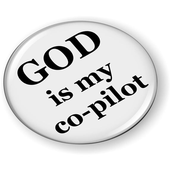 GOD is My CO-Pilot 3D Domed CAR Emblem Badge Sticker Flexible Round