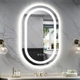 thumbnail image 1 of GODCHAR Oval Front and Backlit LED Bathroom Mirror, Anti-Fog, Dimmable Lighting, 3 Color Modes, Memory Function, 1 of 11