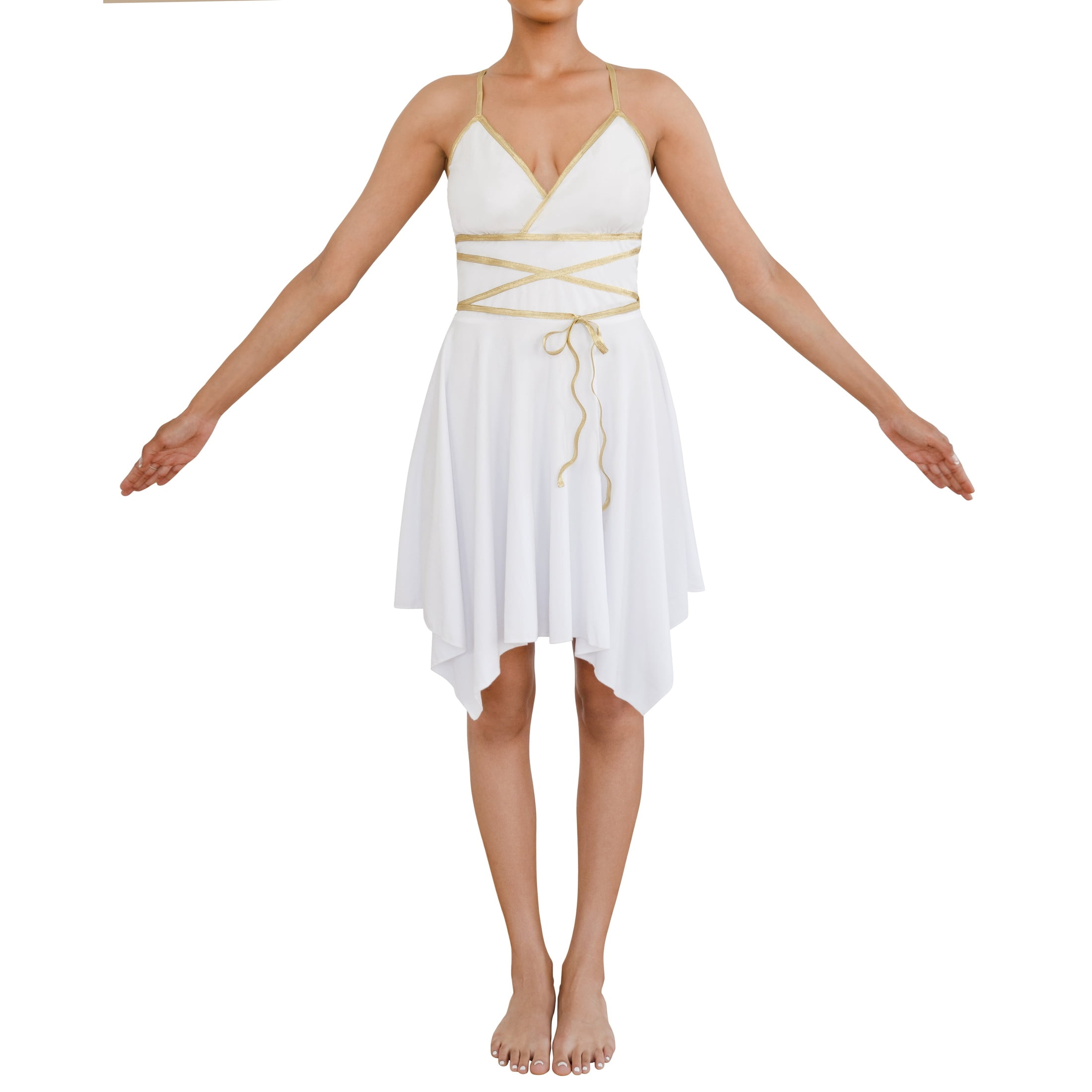 Goddess Starter Dress Accessory for Adults, White, S (4/6), Halloween by Way To Celebrate