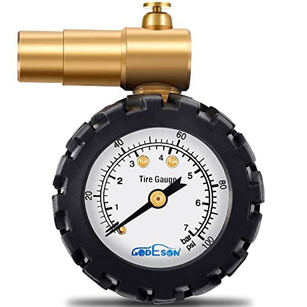 GODESON Tire Pressure Gauge 100 Psi 7 Bar,Schrader Valve Tire Pressure