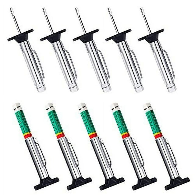 GODESON Tire Tread Depth Gauge , 6Sided Smart Color Coded Tire Depth