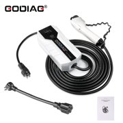 GODIAG EV Charger Portable Fast US Standard 220V dual Voltage Mode 16 Amps 16.4ft Extension Cord Compatible