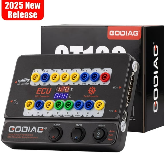 GODIAG GT100 PLUS OBDII Breakout Box, GPT ENET DOIP 24V-12V Auto ECU Connector