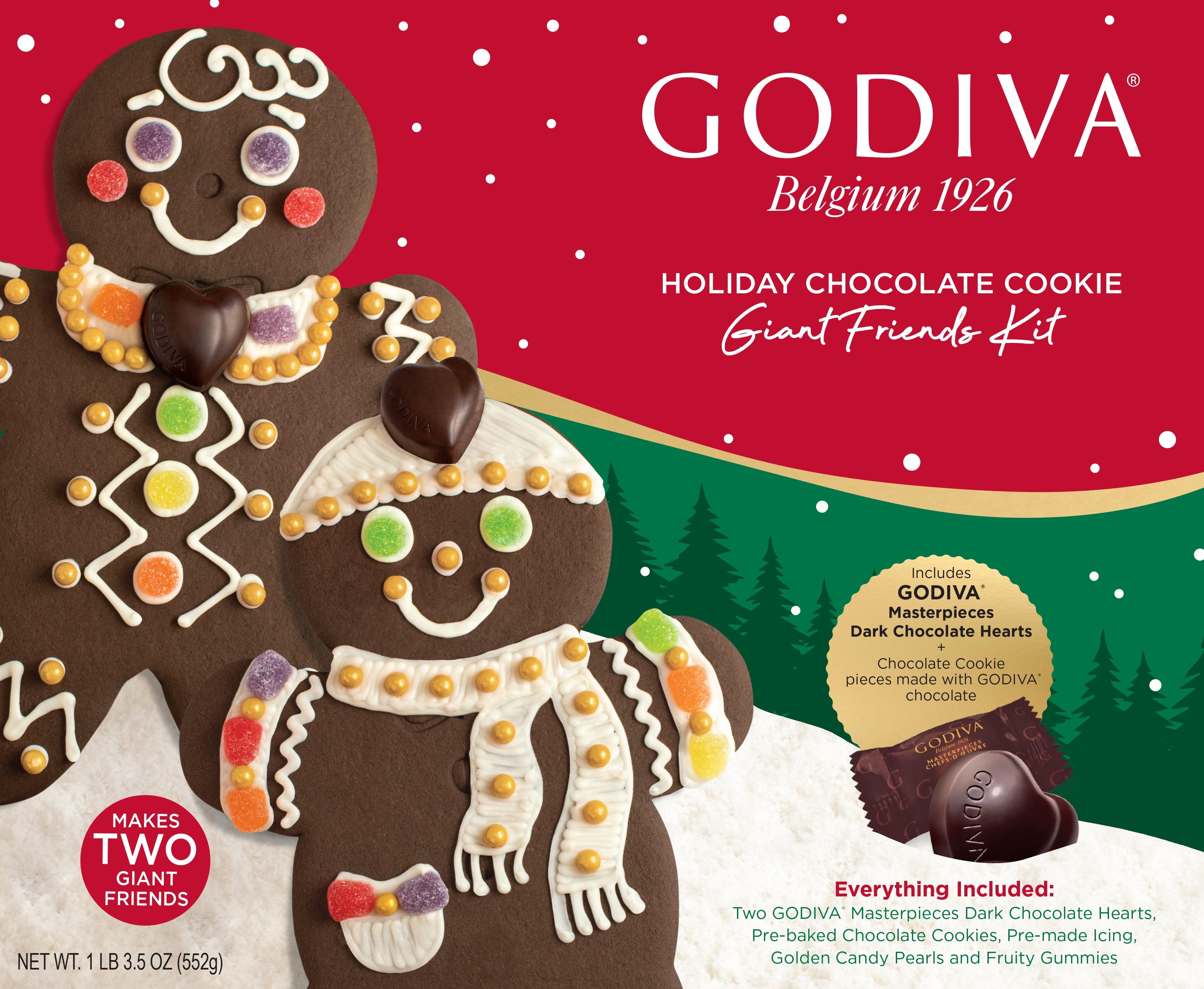 GODIVA Holiday Chocolate Cookie Giant Friends Kit