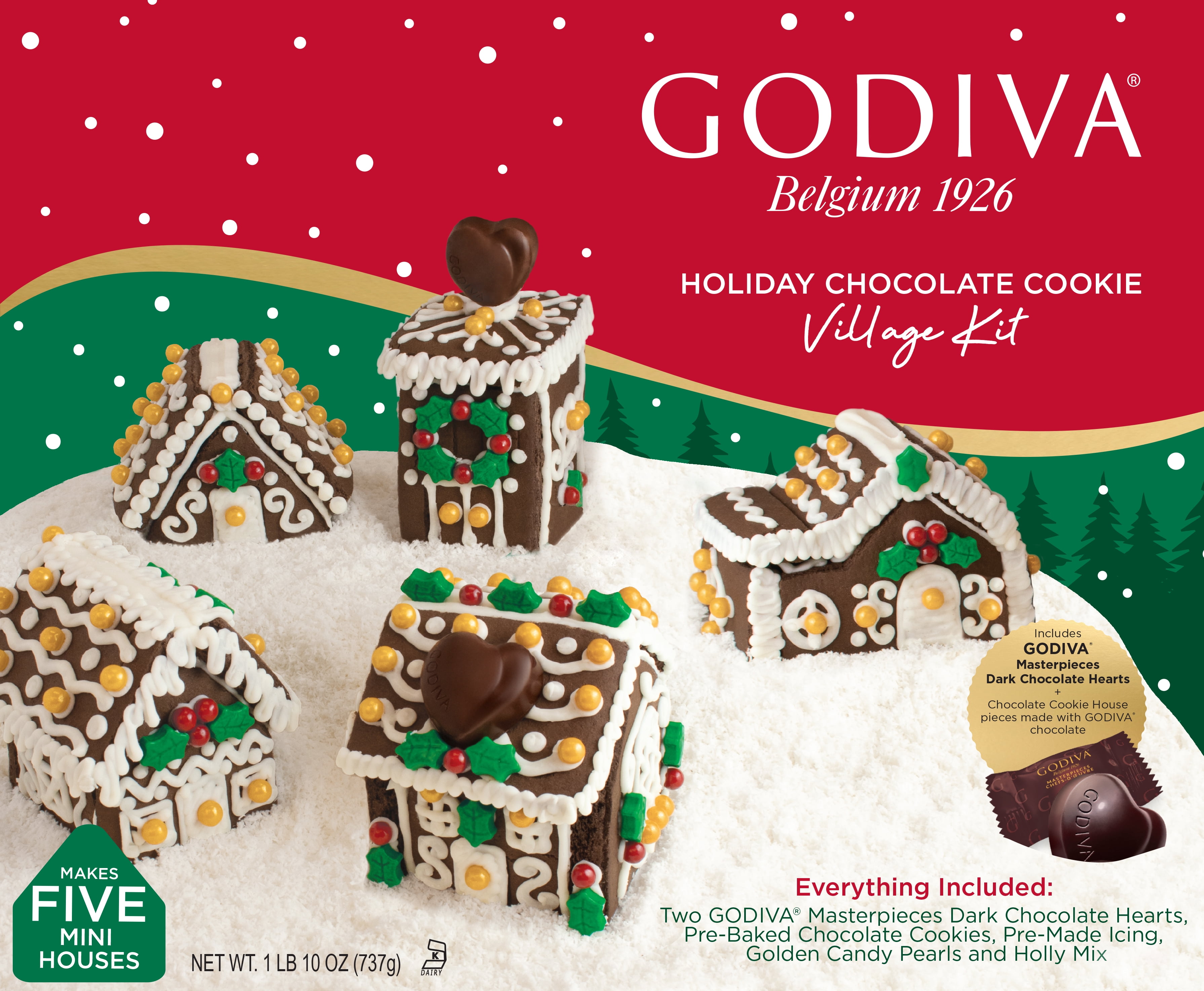 GODIVA Holiday Chocolate Cookie Village Kit