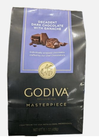 GODIVA Masterpieces Dark Chocolate Ganache Candy, 15.1 oz Bag
