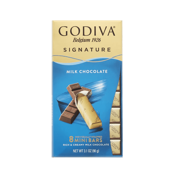 GODIVA SIGNATURE MILK CHOCOLATE MINI BAR