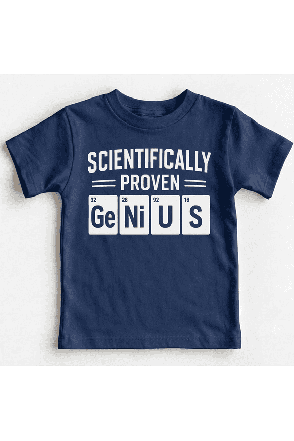 Boys Back To School Cotton Shirt Funny Genius Graphic Tee
