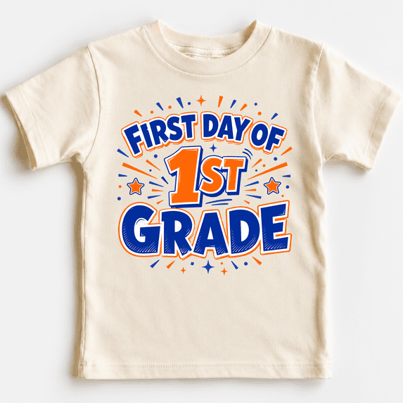 GODMERCH Boys First Day 1st Grade Cotton Shirt First Day School Graphic Tee