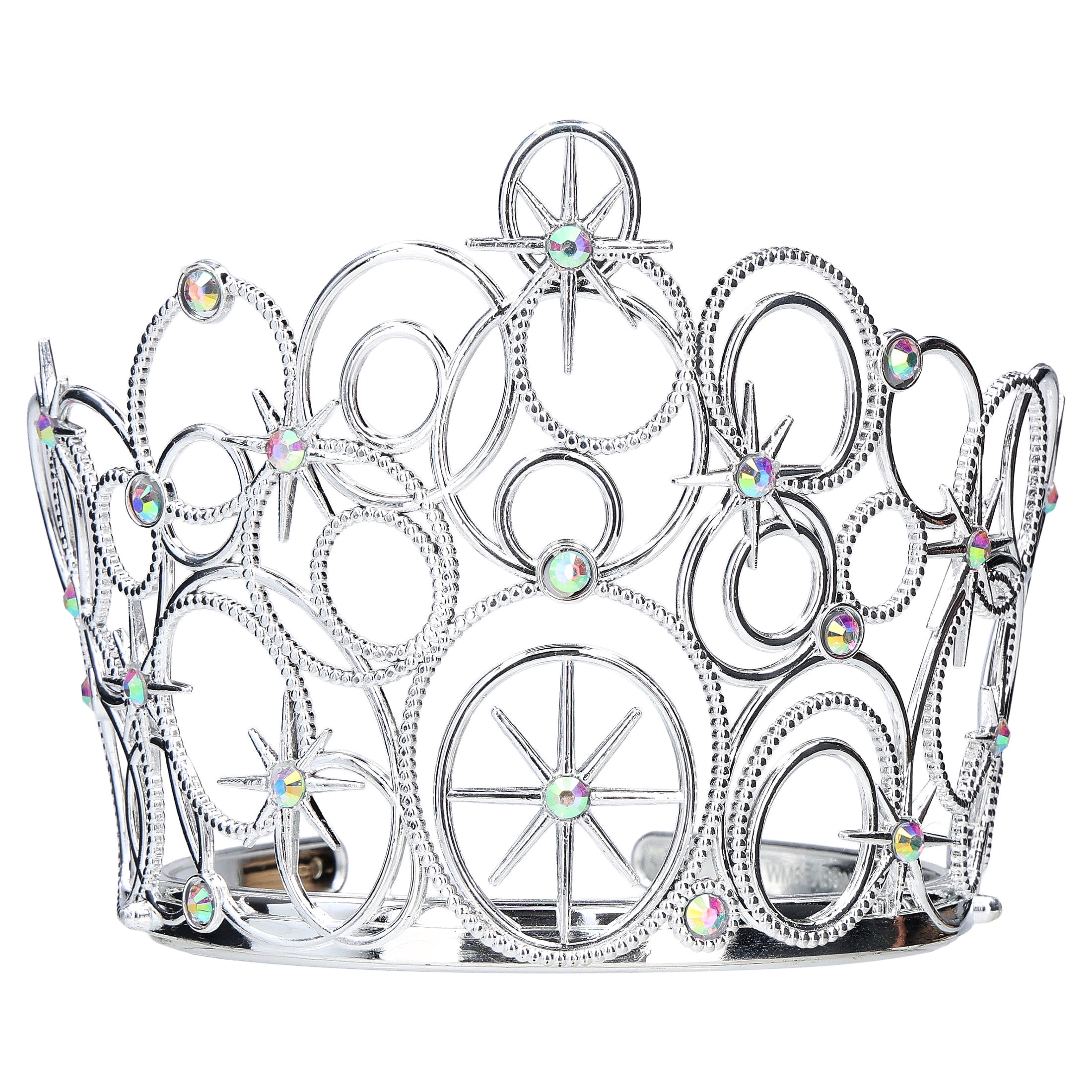 Deluxe Crown Costume Accessory for Adults, Silver, Halloween by Way To Celebrate