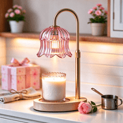 Pink Adjustable Candle Warmer Lamp with Timer, Mother’s Day Gift Lamp Fits All Jar Candles Home Decor, Fragrance Wax Melter, Birthday Gift for Women