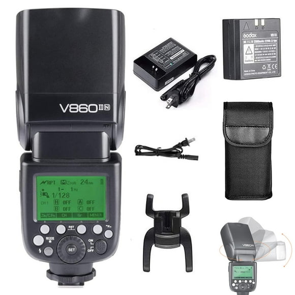 GODOX V860II-N Kit I-TTL GN60 2.4G HSS 1/8000s Li-ion Battery Camera Flash Speedlite Light for Nikon D800 D700 D7100 D5200 D300 D300S D3200 D3100 D200 D70S D810 D610 D90 D750 & Diffuser (V860II-N)